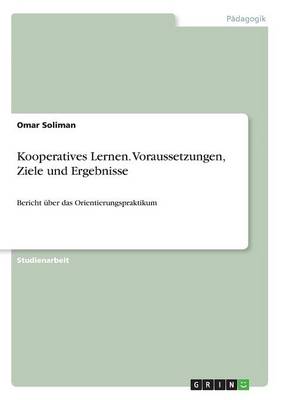 Book cover for Kooperatives Lernen. Voraussetzungen, Ziele und Ergebnisse