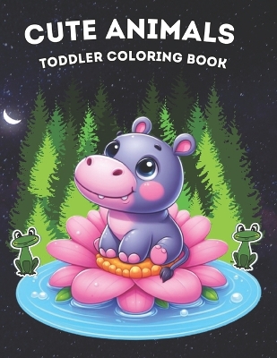 Book cover for Cute Animals Coloring Book