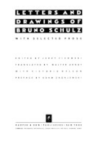 Cover of Letters and Drawings of Bruno Schulz