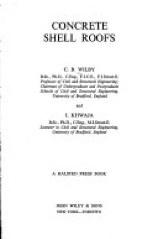 Cover of Wilby: Concrete Shell Roofs