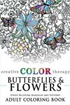 Book cover for Butterflies and Flowers: Stress Relieving Mandalas and Patterns Adult Coloring Book