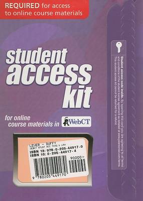 Book cover for WebCT Student Access Code Card