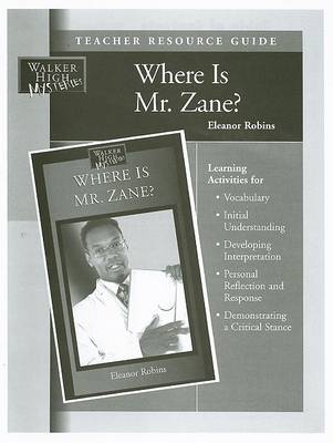 Cover of Where Is Mr. Zane? Teacher Resource Guide