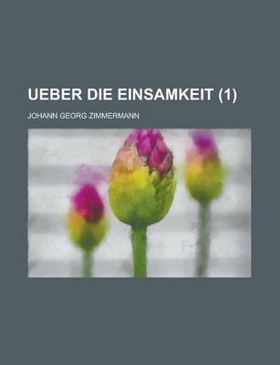 Book cover for Ueber Die Einsamkeit (1)