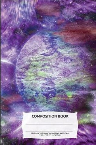Cover of Outer Space Planet Composition Notebook, Blank Sketch Paper