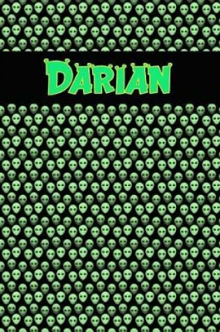 Cover of 120 Page Handwriting Practice Book with Green Alien Cover Darian