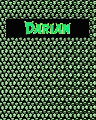 Book cover for 120 Page Handwriting Practice Book with Green Alien Cover Darian