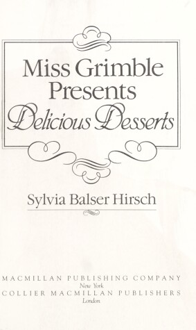 Book cover for Miss Grimble Presents Delicious Desserts