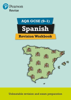 Book cover for Pearson REVISE AQA GCSE (9-1) Spanish Revision Workbook: For 2024 and 2025 assessments and exams (Revise AQA GCSE MFL 16)