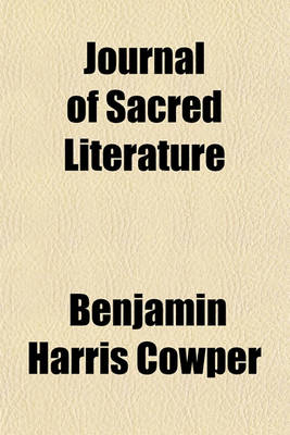 Book cover for Journal of Sacred Literature