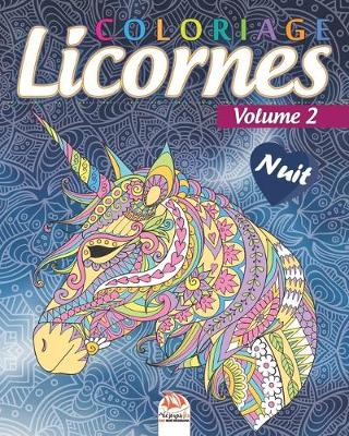 Cover of Coloriage Licornes 2 - Nuit