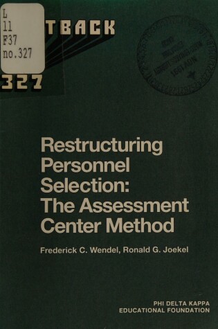 Cover of Restructuring Personnel Selection