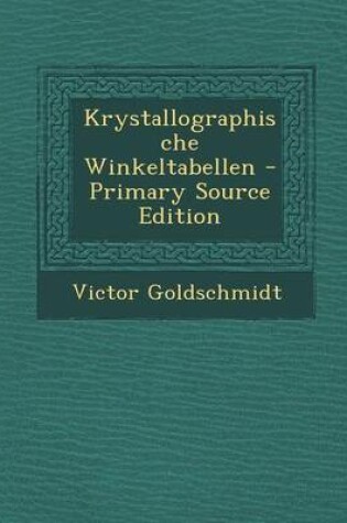 Cover of Krystallographische Winkeltabellen