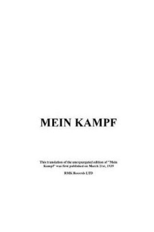 Cover of Mein Kampf (1939)