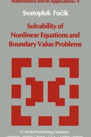 Cover of Solvability of Nonlinear Equations and Boundary Value Problems