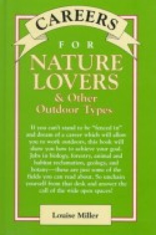 Cover of Careers for Nature Lovers & Other Outdoor Types