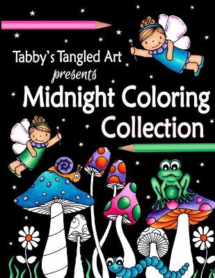 Book cover for Tabby's Tangled Art Midnight Coloring Collection