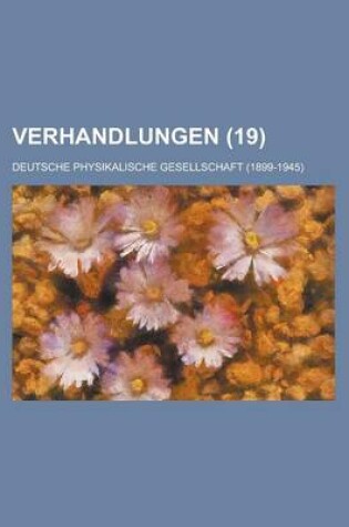 Cover of Verhandlungen (19)