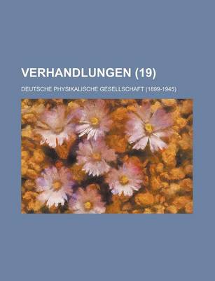 Book cover for Verhandlungen (19)