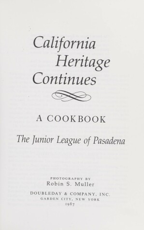 Cover of California Heritage Continues