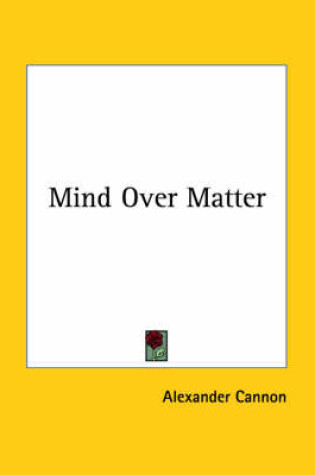 Cover of Mind Over Matter