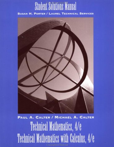 Book cover for Technical Mathematics, Fourth Edition and Technica