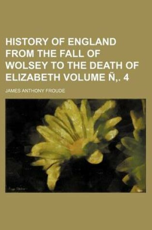Cover of History of England from the Fall of Wolsey to the Death of Elizabeth Volume N . 4