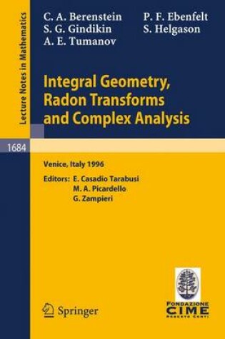 Cover of Integral Geometry, Radon Transforms and Complex Analysis