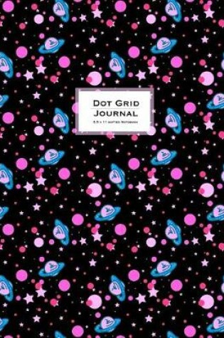 Cover of Dotted Notebook 8.5 x 11 - Dot Grid Journal - Celestial Pink Blue