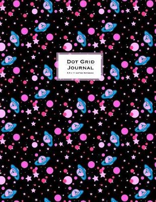 Cover of Dotted Notebook 8.5 x 11 - Dot Grid Journal - Celestial Pink Blue