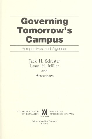 Cover of Governing Tomorrows Campus