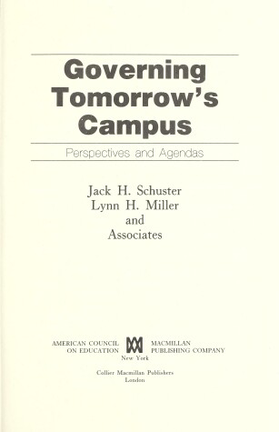 Book cover for Governing Tomorrows Campus