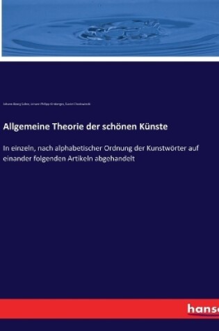 Cover of Allgemeine Theorie der schönen Künste