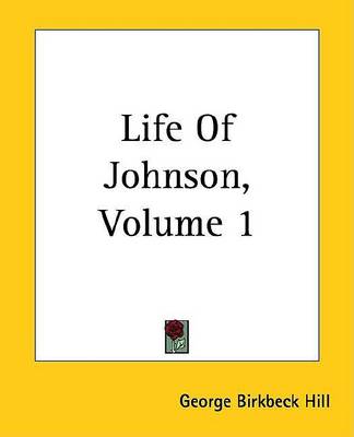 Book cover for Life of Johnson, Volume 1