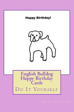 Cover of English Bulldog Happy Birthday Cards