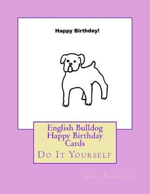 Book cover for English Bulldog Happy Birthday Cards