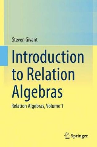 Cover of Introduction to Relation Algebras