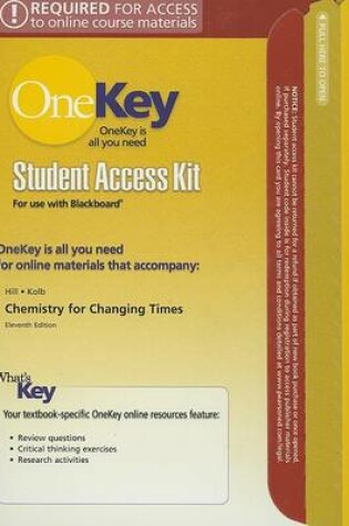 Cover of OneKey Blackboard, Student Access Kit, Chemistry for Changing Times