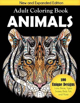 Book cover for Animals Adult Coloring Book