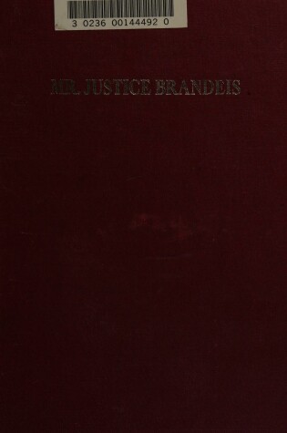 Cover of Mr. Justice Brandeis