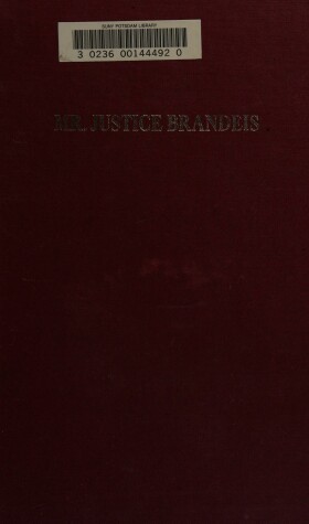 Book cover for Mr. Justice Brandeis