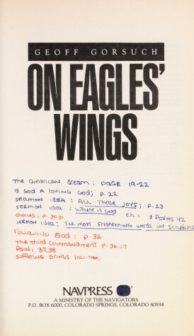 Book cover for On Eagles' Wings