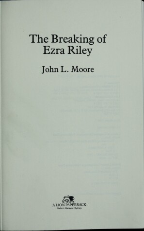 Book cover for The Breaking of Ezra Riley