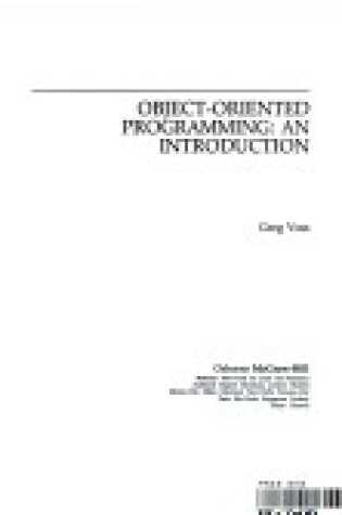 Cover of Object Oriented Programming