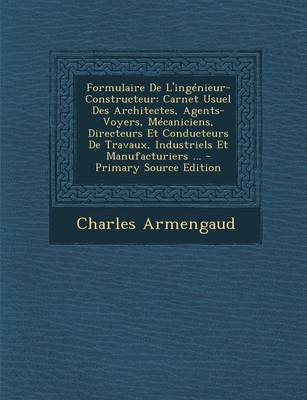 Book cover for Formulaire de L'Ingenieur-Constructeur