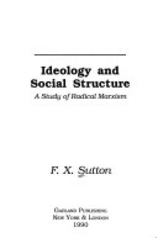 Cover of Ideology & Social Struct