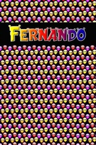 Cover of 120 Page Handwriting Practice Book with Colorful Alien Cover Fernando