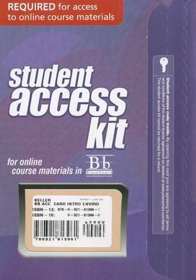 Book cover for Blackboard -- Access Card -- for Introduction to Environmental Geology