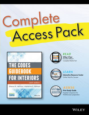 Book cover for The Codes Guidebook for Interiors, Sixth Edition Complete Access Pack with Wiley E-Text, Study Guide 6e, and Interactive Resource Center Access Card