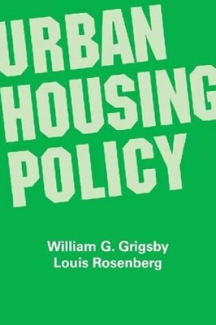 Cover of Urban Housing Policy